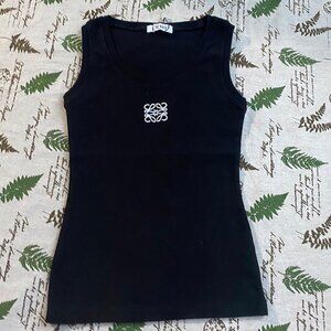 LOEWE Black Cotton Sleeveless Top